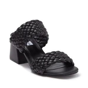 Steve Madden Daphnee Woven Heels, Black Sz 9